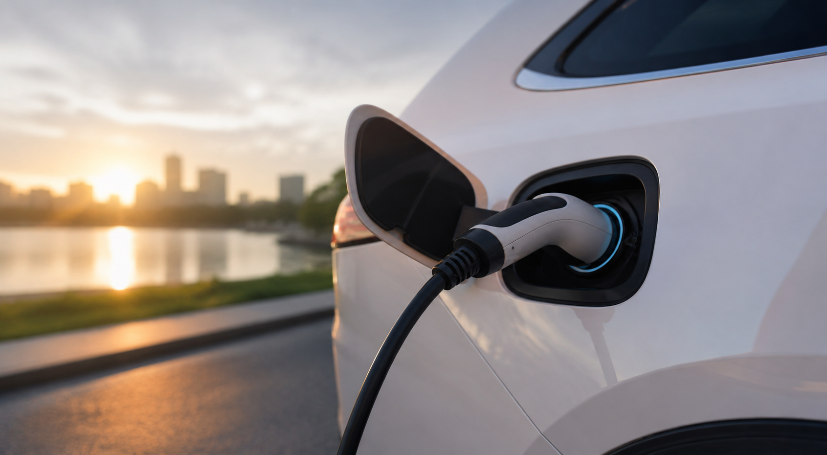 Electric vehicle with charging plug
